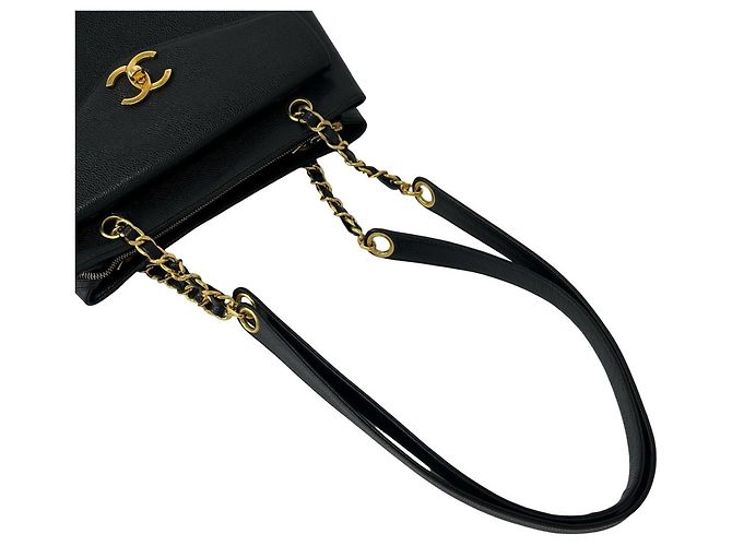 Bolso Semi-Shoulder Tote Chanel Coco Mark Caviar Skin - vista 4
