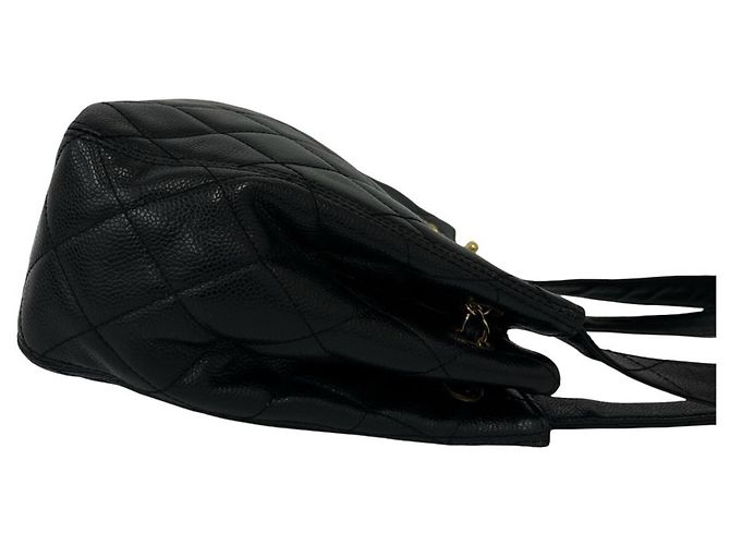 CHANEL Matelassé Coco Mark Black Semi-Schultertasche - Ansicht 6