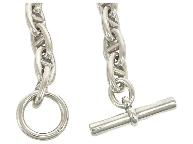 Hermès Pulsera de Dijes Hermes Chaine d'Ancre GM 13-link en Plata de Ley 925 - vista 4