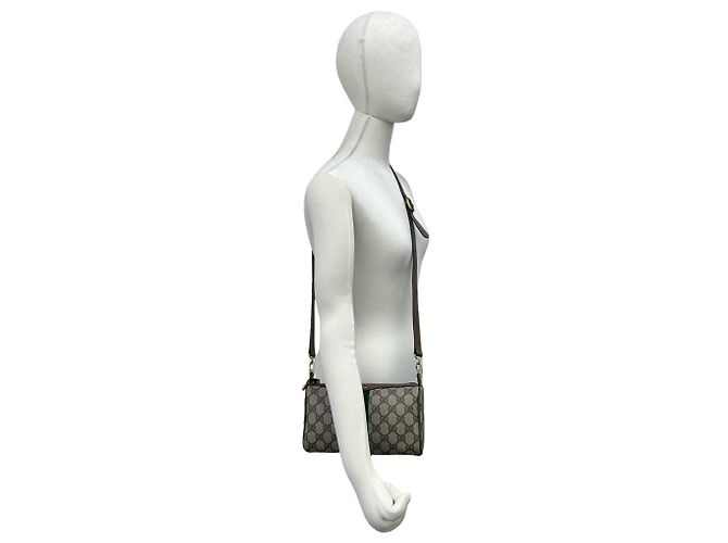 Gucci Old Gucci Sherry Line Schultertasche mit GG-Logo-Muster - Ansicht 2