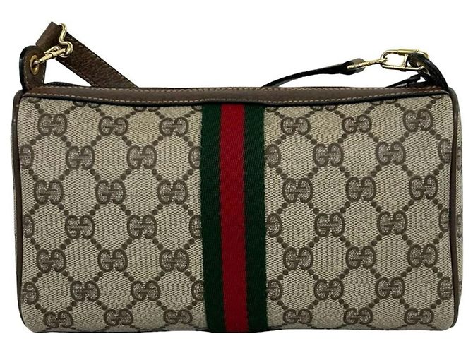 Gucci Old Gucci Sherry Line Schultertasche mit GG-Logo-Muster - Ansicht 3