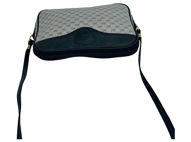 Sac à épaule/Pochette en cuir GUCCI Vintage Micro GG Logo - vue 4
