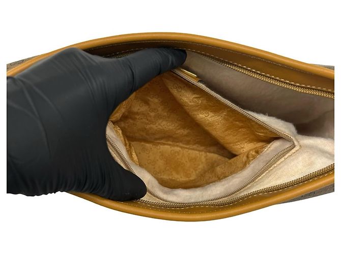 Gucci Vintage Micro GG Logo Leder-Schultertasche - Ansicht 10