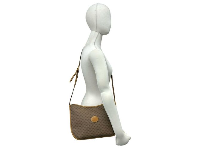 Gucci Vintage Micro GG Logo Leder-Schultertasche - Ansicht 2