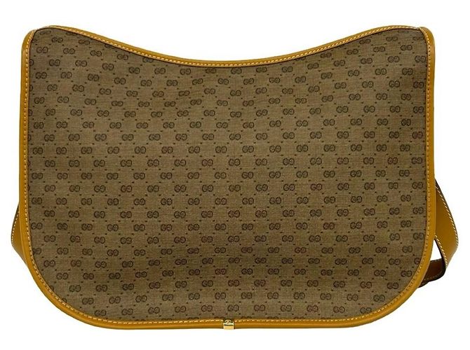 Gucci Vintage Micro GG Logo Leder-Schultertasche - Ansicht 3