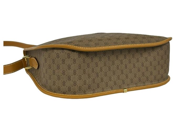 Gucci Vintage Micro GG Logo Leder-Schultertasche - Ansicht 7