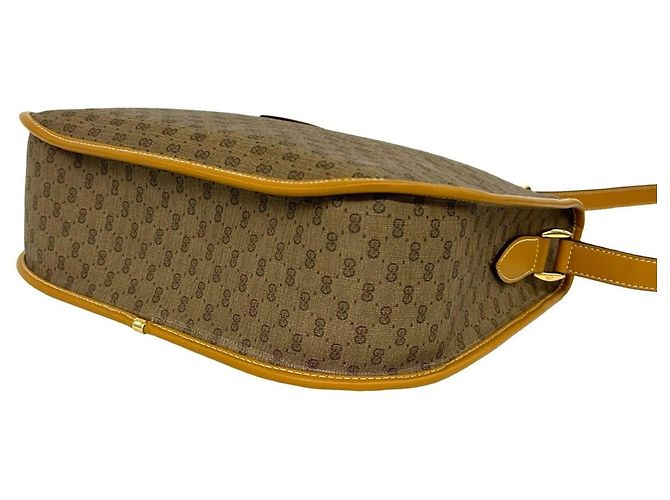 Gucci Vintage Micro GG Logo Leder-Schultertasche - Ansicht 8
