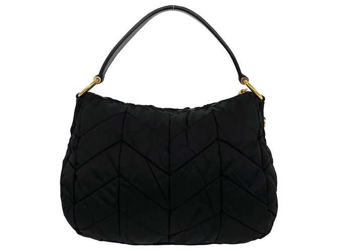 Borsa a mano Prada in nylon Tessuto trapuntato nero - vista 3