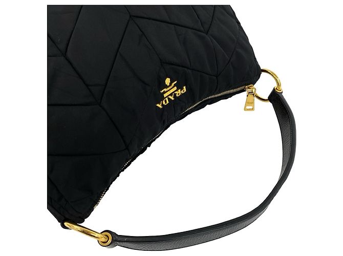 Borsa a mano Prada in nylon Tessuto trapuntato nero - vista 4
