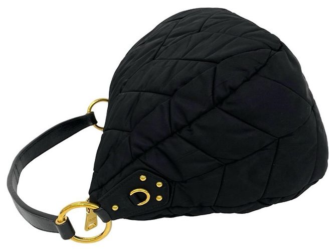 Borsa a mano Prada in nylon Tessuto trapuntato nero - vista 5