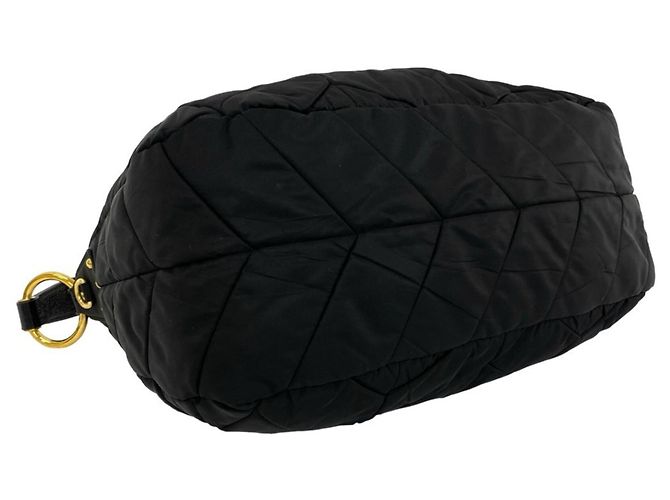 Borsa a mano Prada in nylon Tessuto trapuntato nero - vista 7