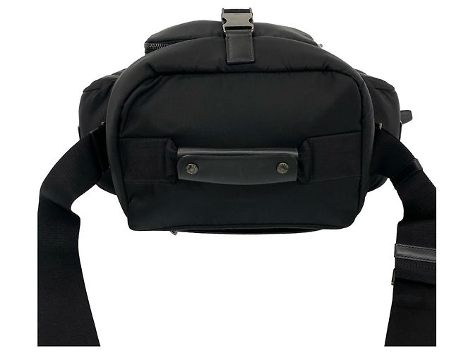 Prada Schultertasche aus Tessuto-Nylon und Leder mit Dreiecks-Logo - Ansicht 4