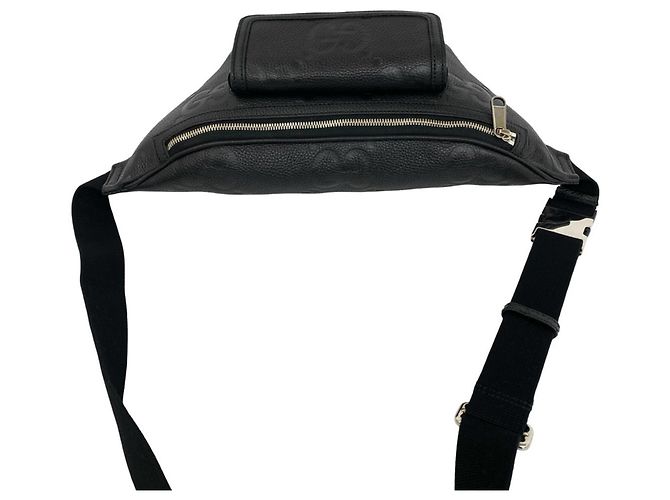 Bolsa de couro com estampa Jumbo GG da Gucci - vista 4