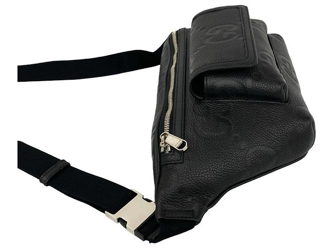 Bolsa de couro com estampa Jumbo GG da Gucci - vista 5