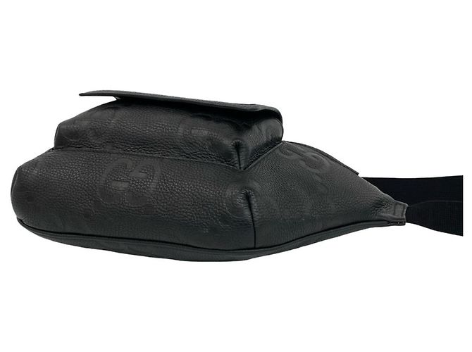 Bolsa de couro com estampa Jumbo GG da Gucci - vista 8