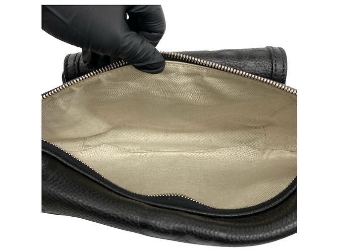 Bolsa de couro com estampa Jumbo GG da Gucci - vista 9