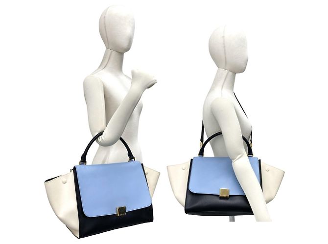 Céline Celine Trapeze Medium Handtasche aus tricolor Leder - Ansicht 2