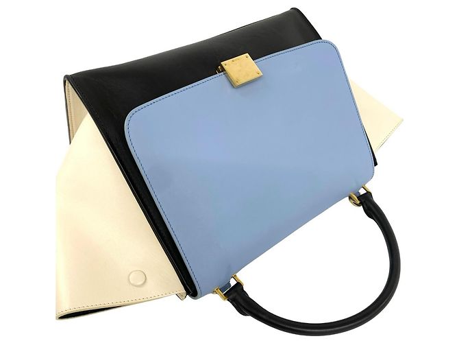 Céline Celine Trapeze Medium Handtasche aus tricolor Leder - Ansicht 4