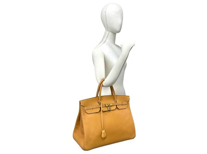 Hermès Sac à main Hermes Birkin 40 en cuir marron - vue 2