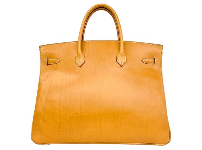 Hermès Sac à main Hermes Birkin 40 en cuir marron - vue 3
