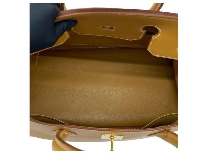 Hermès Sac à main Hermes Birkin 40 en cuir marron - vue 9