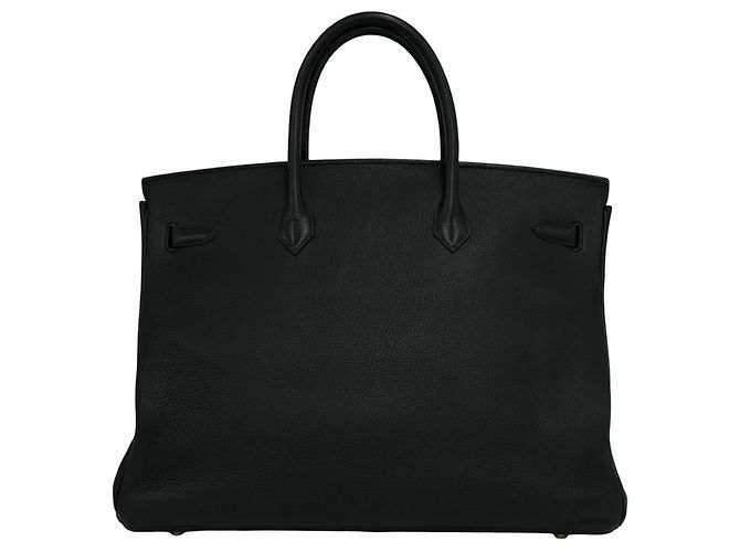 Hermès Hermes Birkin 40 Tote Bag aus schwarzem Ardennes-Leder - Ansicht 3