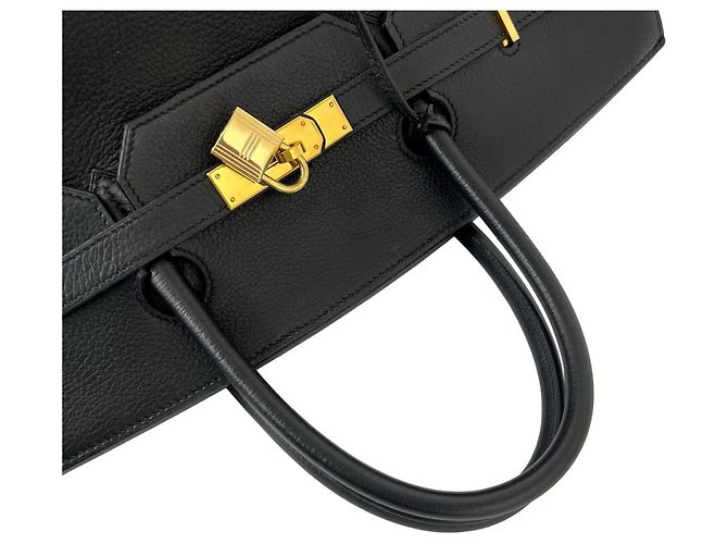 Hermès Hermes Birkin 40 Tote Bag aus schwarzem Ardennes-Leder - Ansicht 4