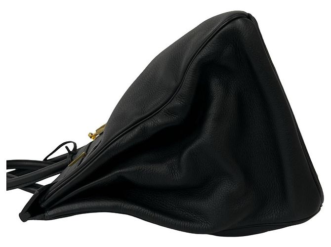 Hermès Hermes Birkin 40 Tote Bag aus schwarzem Ardennes-Leder - Ansicht 5