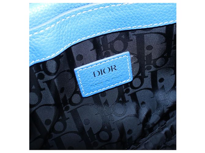 Borsa a tracolla Christian Dior Saddle Blue - vista 4