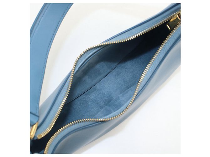 Céline Borsa a tracolla Celine in pelle blu - vista 3