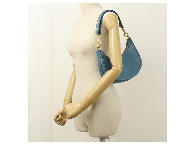 Céline Borsa a tracolla Celine in pelle blu - vista 8