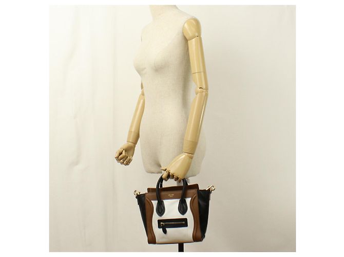 Luggage Céline Borsa a mano Celine in pelle marrone - vista 10