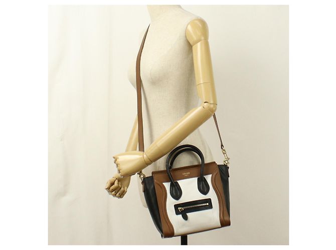 Luggage Céline Borsa a mano Celine in pelle marrone - vista 11