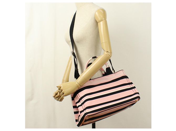 Saco Tote Prada B1877B rosa em lona - vista 10