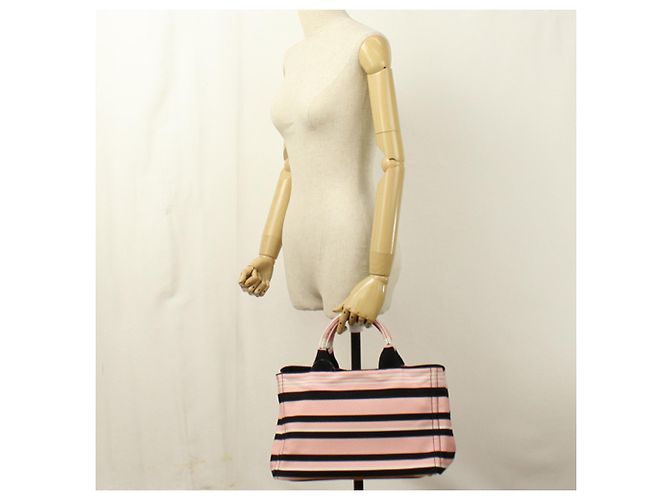 Saco Tote Prada B1877B rosa em lona - vista 9