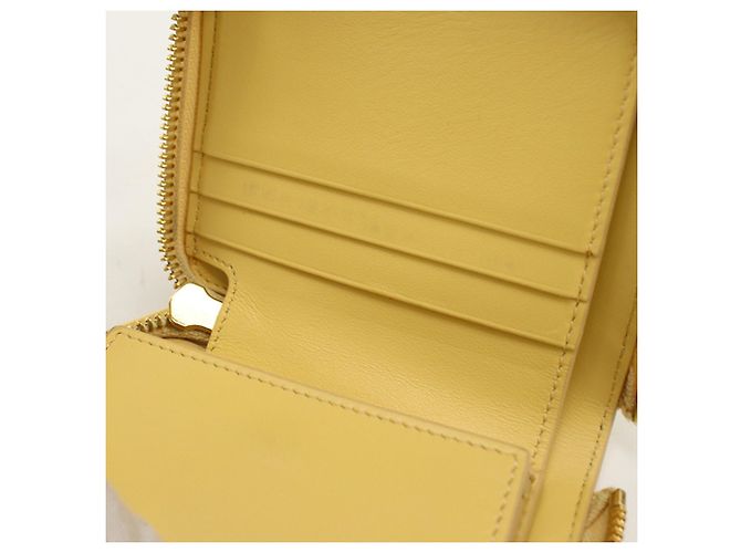 Céline Celine Yellow Bi-fold Wallet - view 7