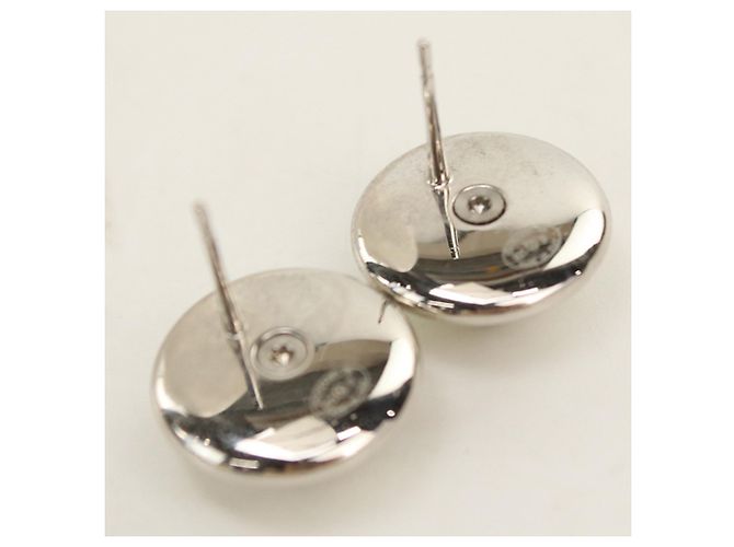 Pendientes de botón Chanel Silver - vista 3