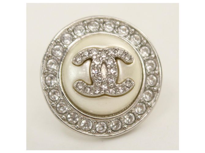Pendientes de botón Chanel Silver - vista 4