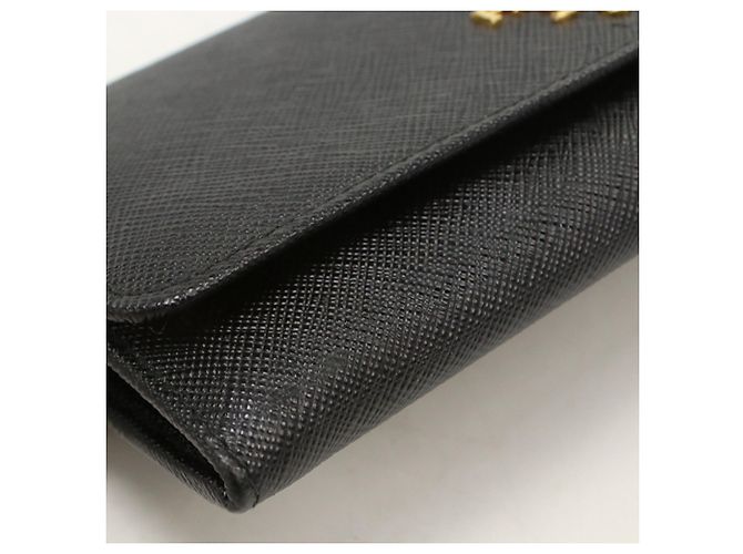 Prada Black Calfskin Bi-fold Long Wallet - Ansicht 9