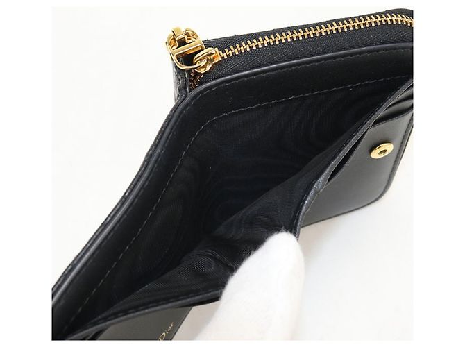 Christian Dior Bi-fold Wallet in Black Leather - view 4