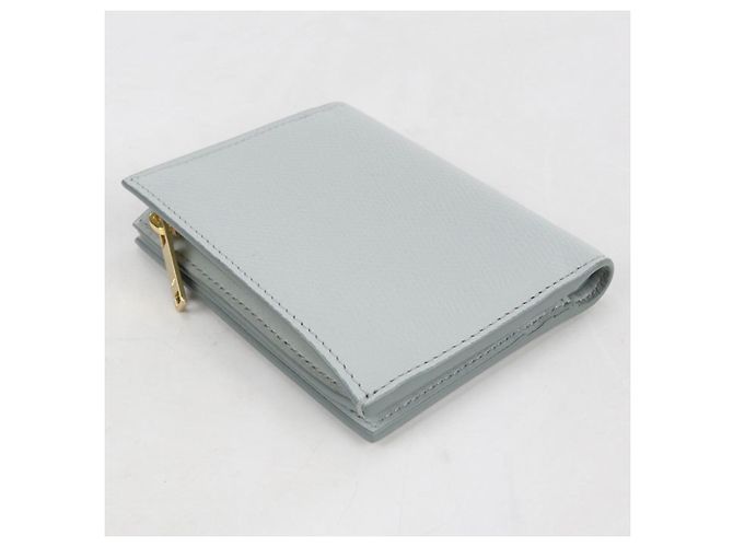 Céline Portafoglio bi-fold in pelle blu Celine - vista 2