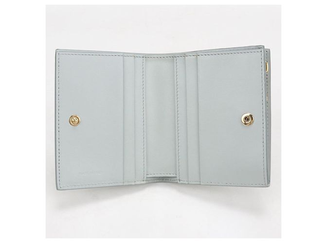 Céline Portafoglio bi-fold in pelle blu Celine - vista 3