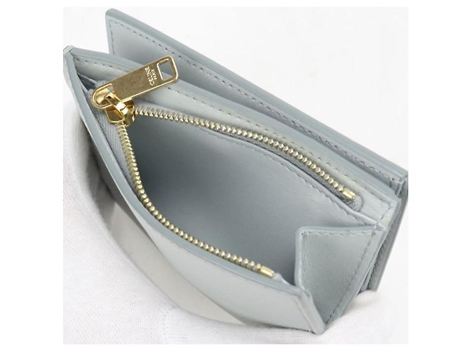Céline Portafoglio bi-fold in pelle blu Celine - vista 5
