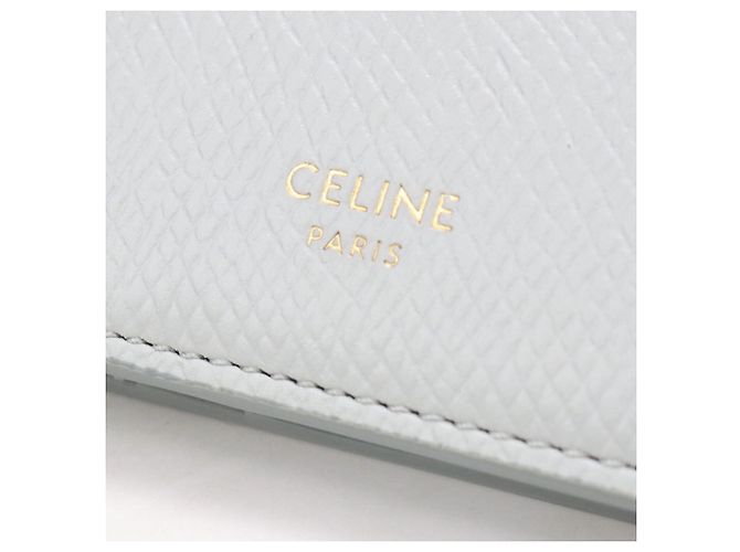 Céline Portafoglio bi-fold in pelle blu Celine - vista 6