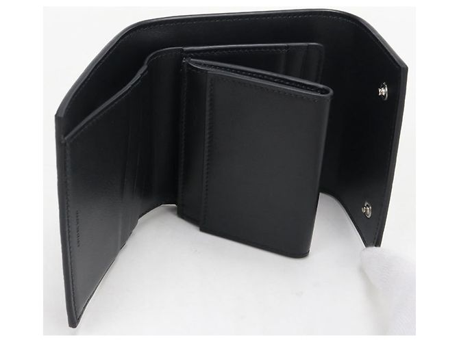 Triomphe Céline Portafoglio Tri-fold Celine in pelle nera - vista 3