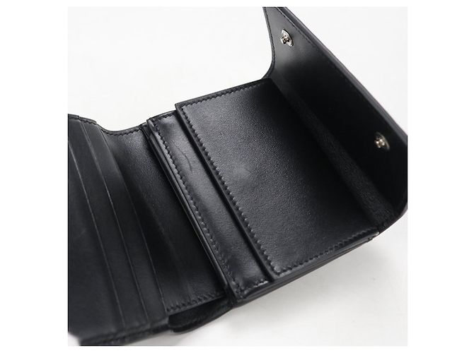 Triomphe Céline Portafoglio Tri-fold Celine in pelle nera - vista 4