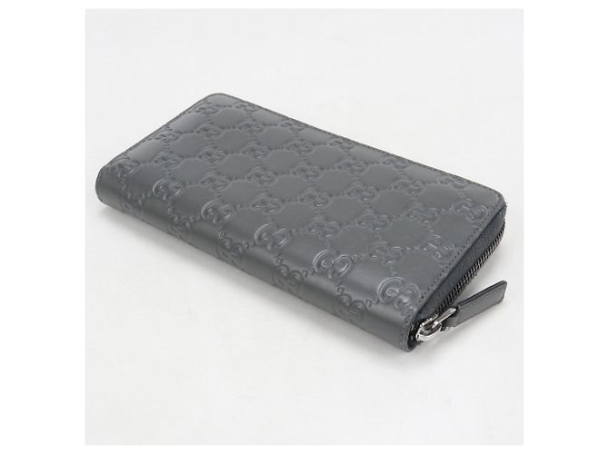 Gucci Gray Leather Long Wallet - view 2