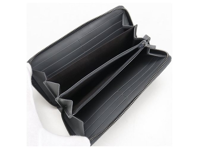 Gucci Gray Leather Long Wallet - view 3