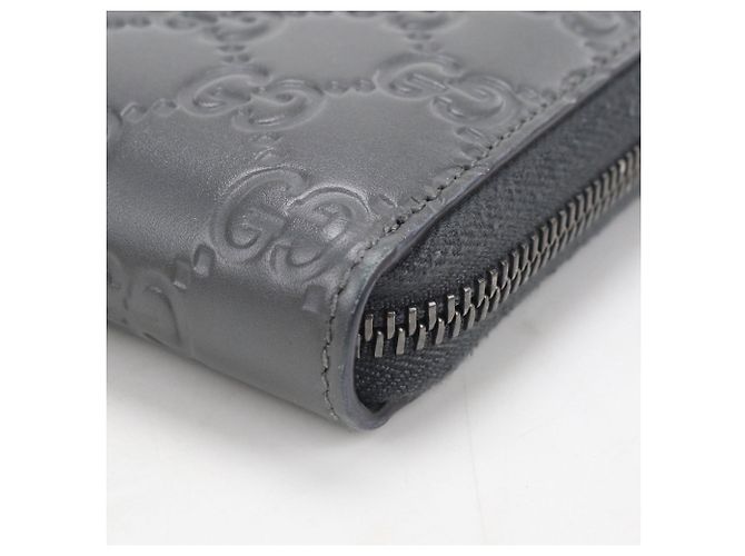 Gucci Gray Leather Long Wallet - view 5