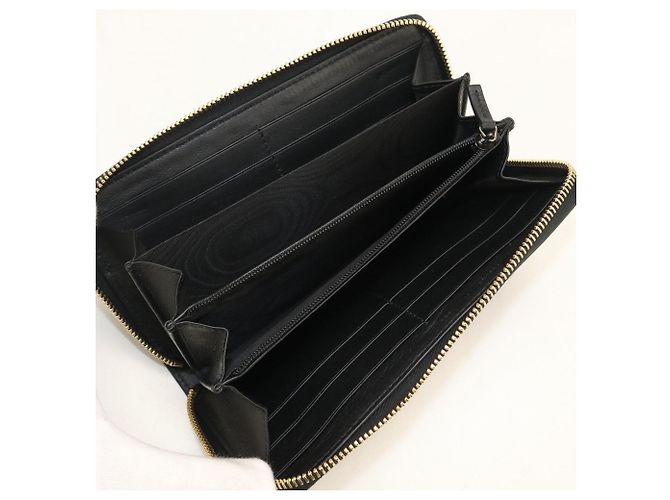 Gucci Black Leather Long Wallet - view 3